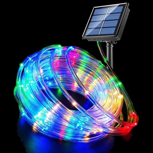 Instalatie led solara RGB 10m