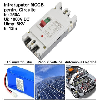 Intrerupator pentru acumulatori 250A 1000V DC MCCB