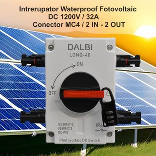 Intrerupator panouri fotovoltaice izolator cu conector solar 2X2MC4 DC 1200V 32A
