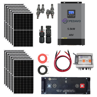 Kit panouri fotovoltaice 6kW Productie 3.2kw-6.6kw  OffGrid LifePO4