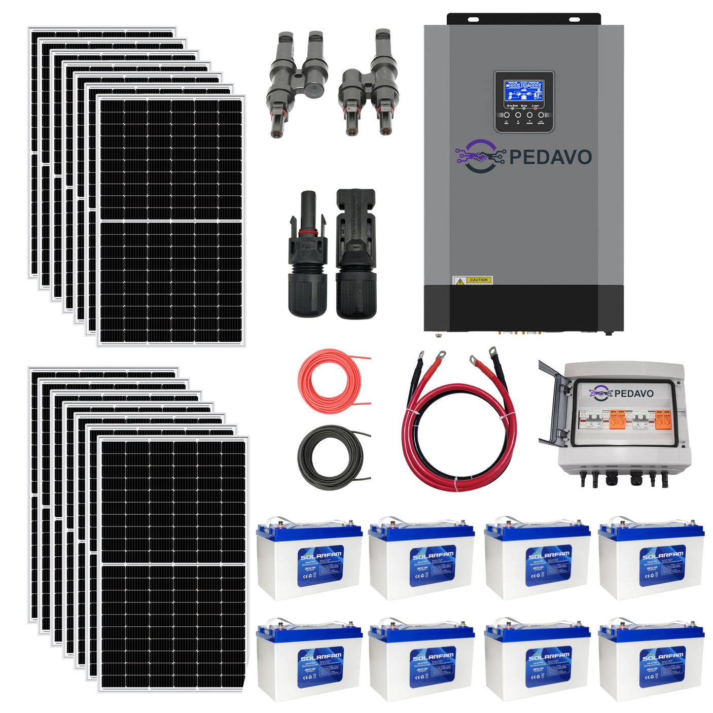 Kit Panouri Fotovoltaice cu invertor 5.5kW OffGrid