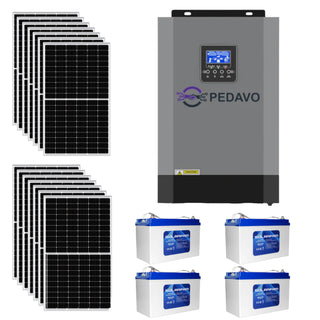 Kit Panouri Fotovoltaice Invertor 5KW productie 1.3-3.7kWh OffGrid