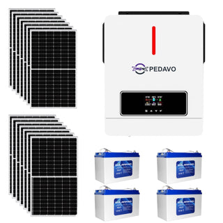 Kit Panouri Fotovoltaice Invertor 5KW productie 1.3-3.7kWh OffGrid