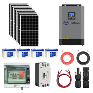 Kit Panouri Fotovoltaice cu invertor 5.5kW 9 panouri 550W Sharp Ac 100Ah