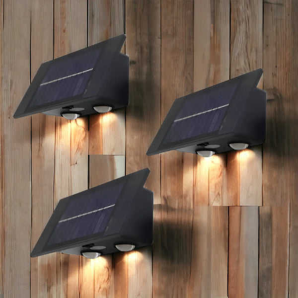 Lampi solare gradina exterior 4 leduri set de 3 bucati