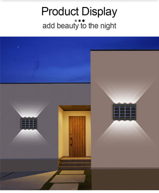 Set lampa solara imbinare multipla de perete pentru iluminatul in gradina