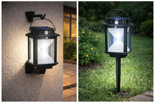 Lampa solara exterior cu senzor de miscare pentru gradina si alei