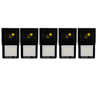 Set 5 Lampi solare de perete 100w cu panou solar integrat