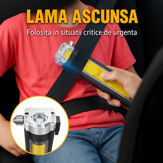 Lanterna de urgenta reincarcabila, 6 moduri LED, siguranta auto