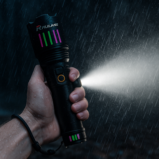 Lanterna telescopica din aluminiu 50W cu 5000Lm, tehnologia LEP, LED de mare putere, zoom, tip‑C