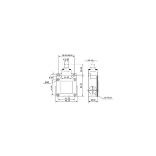 Intrerupator limitator de cursa cu buton CSA-001