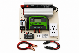 Mini Kit fotovoltaic 2000W invertor si controler PWM 30A cabluri incluse
