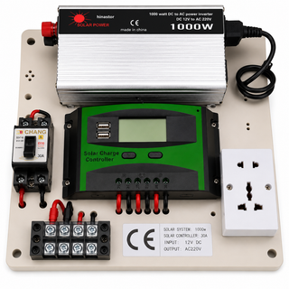 Mini Kit fotovoltaic 1000W invertor si controler PWM 30A cabluri incluse