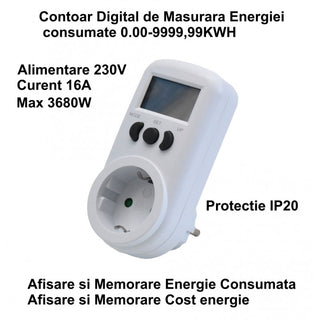 Priza Digitala cu Monitorizare Consum Energetic