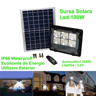 Proiector LED Solar - Variante de Putere de la 100W la 400W - Eficienta si Putere