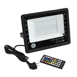 Proiector LED Inteligent RGBCW 100W, Control Bluetooth si Telecomanda