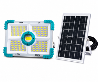 Proiector Solar 100W cu 188 LED SMD, Telecomanda, IP66, Pentru Curte si Gradina