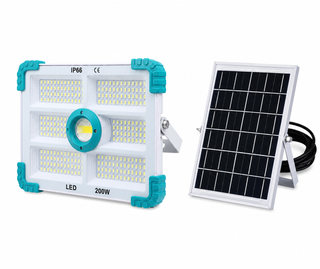 Proiector Solar 200W cu 280 LED SMD, Telecomanda, IP66, Pentru Curte si Gradina