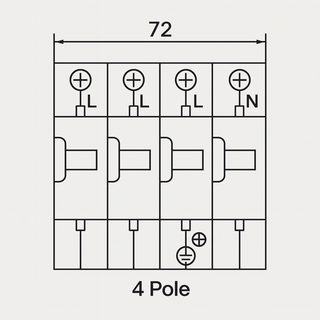 Descarcator de supratensiune AC trifazic 4P 275V