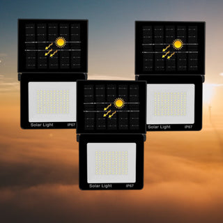 Set 3 Lampi solare de perete 100w cu panou solar integrat