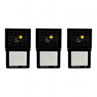 Set 3 Lampi solare de perete 100w cu panou solar integrat