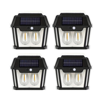 Set 4x lampa solara de perete cu bec