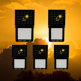 Set 5 Lampi solare de perete 200w cu panou solar integrat