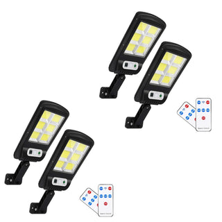 Set 4 lampi solare 120 LED SMD, cu senzor de miscare cu 800 lumeni