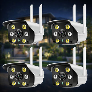 Sistem supraveghere wireless 4 Camere PTZ Full HD 1080p Exterior Audio Bidirectional
