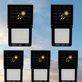 Set 5 Lampi solare de perete 200w cu panou solar integrat
