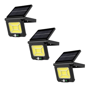 Set 3 Lampi solare de perete cu senzor si led cob