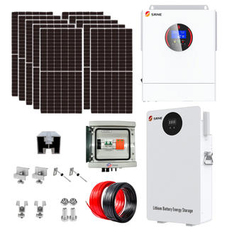Sistem Fotovoltaic 5kW OffGrid Complet cu acumulator Lifepo4 5kWh 10Panouri 460W