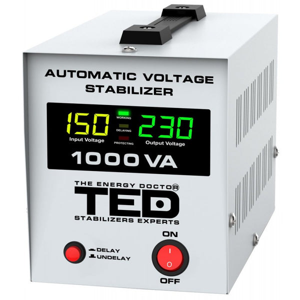 Stabilizator Tensiune Centrala Termica maxim 1000VA-AVR LCD 2 prize