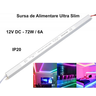 Sursa Alimentare Slim 12V-72W / 6A