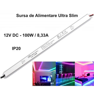 Sursa Alimentare Slim 12V-100W / 8,3A