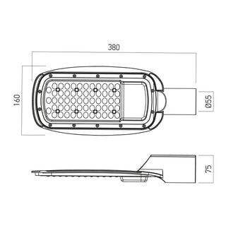 Lampa stradala LED Arelux 30W alb neutru IP65 exterior