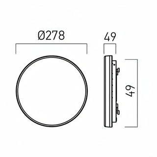Plafoniera LED Arelux 18W lumina reglabila alb rece cald