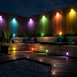 Set de lampi solare de perete 6 bucati RGB x27