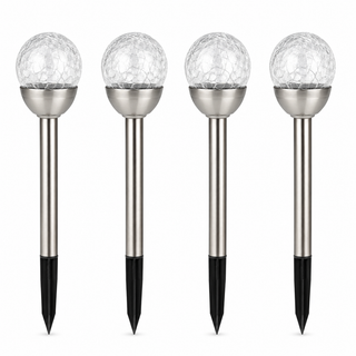 Set de lampi solare de perete 6 bucati RGB inox