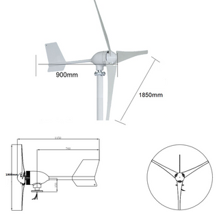 Turbina eoliana 1000W 48V controler inclus PWM