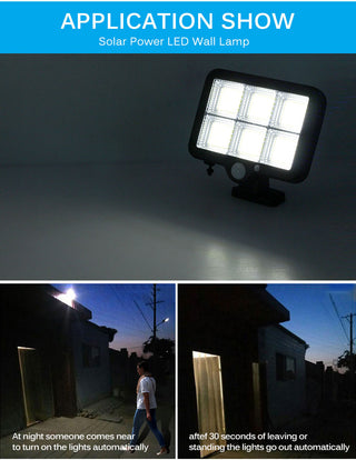 Lampa solara de exterior cu panou solar 120 led COB