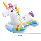 Saltea gonflabila pentru copii, tip unicorn, 163 cm x 86 cm, special pentru piscina, plaja