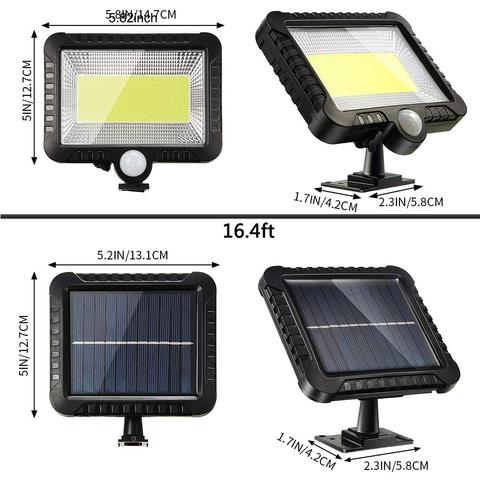 SET Proiector cu incarcare solara 100W + Lampa Solara de exterior cu panou solar 100 LED COB