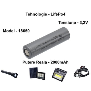 Acumulator LifePo4 – 18650 / 3,2V-2000mAh