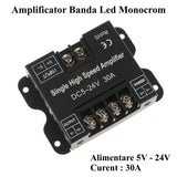 Amplificator Banda Led Monocrom, 5V-24V 30A