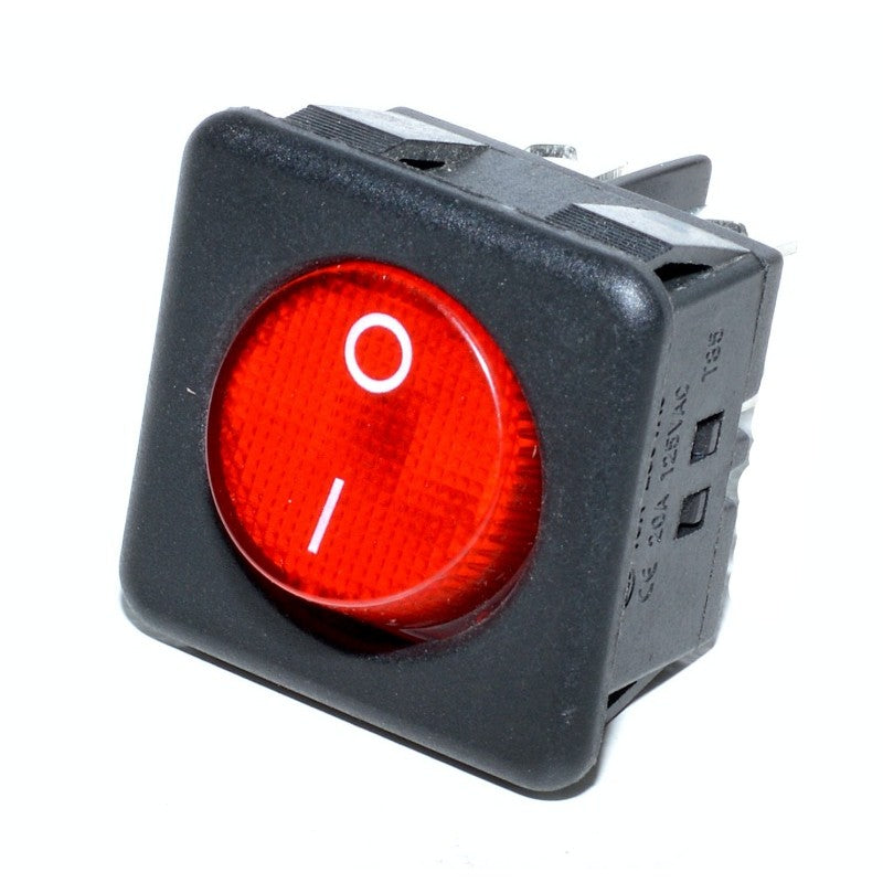 Buton intrerupator patrat negru cu rosu cu 2 pozitii