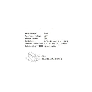 Conector Rapid cu 2 contacte galben