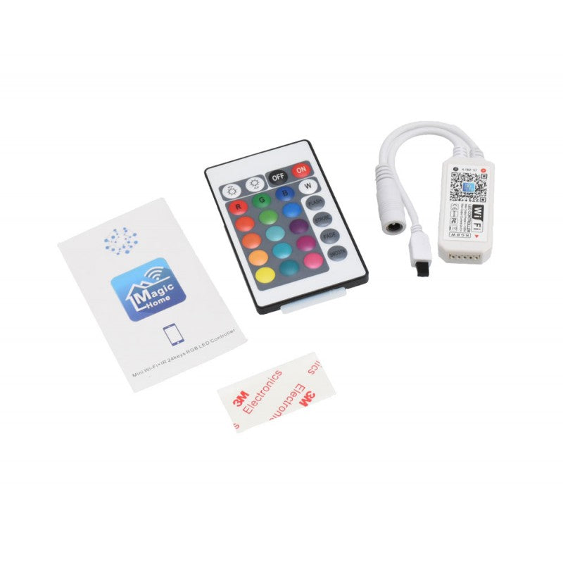 Controler smart magic led RGBW cu telecomanda 24 si Wifi – PEDAVO