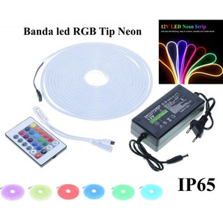 Kit Banda Led Flexibil RGB Neon, 12V