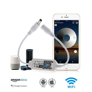 Controler mini monocolor smart cu wifi 5-24V pentru banda led